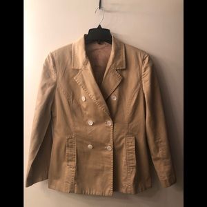 Beige Double Breasted Jacket